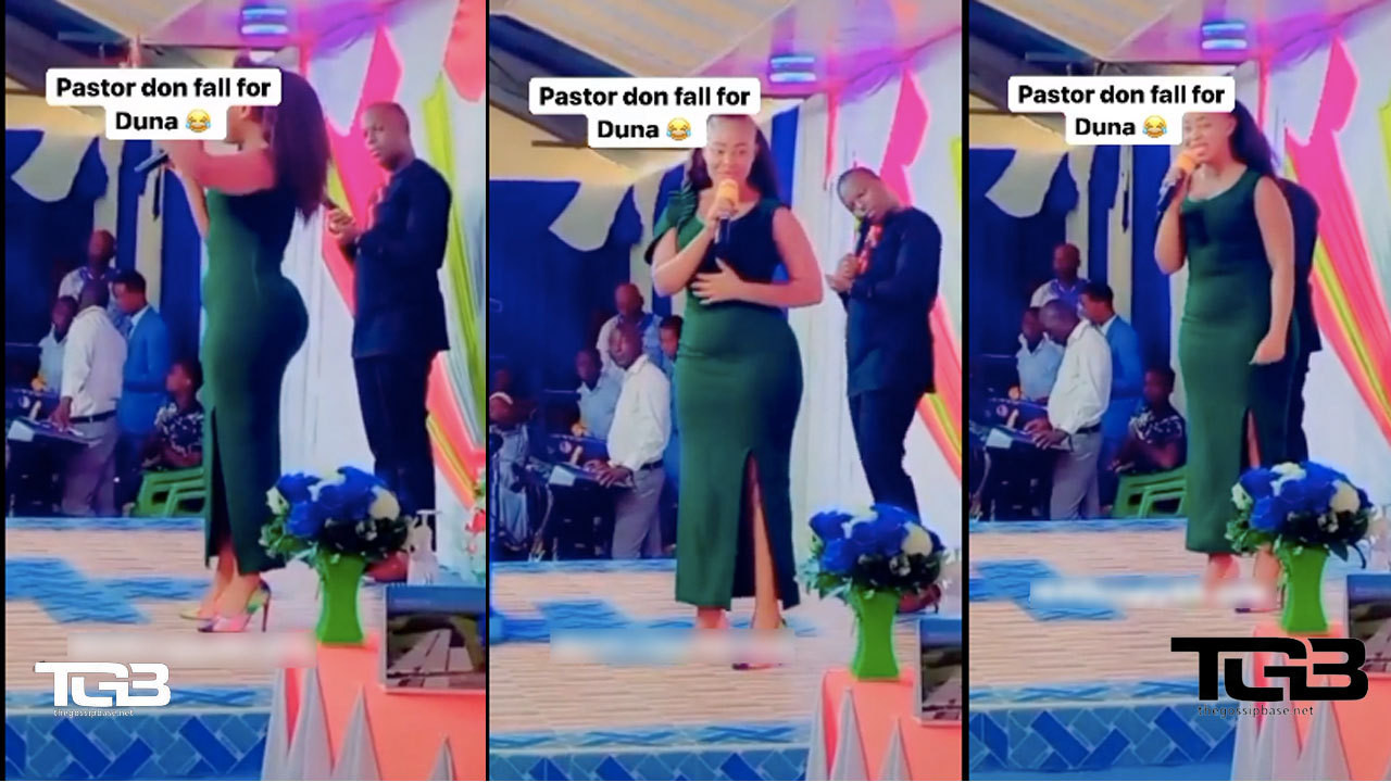 Lady with huge backside storms church