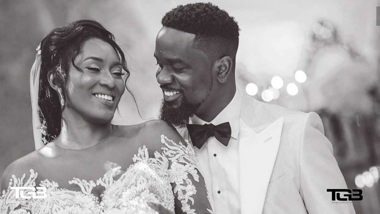 Sarkodie and Tracey Sarkcess on their wedding day
