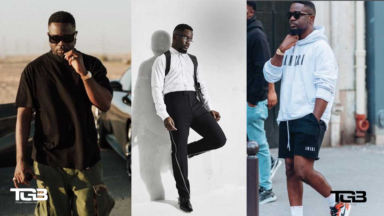 Grid of Sarkodie during photoshoot