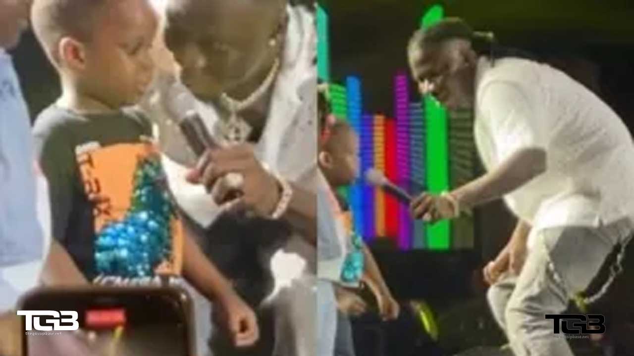 Stonebwoy and his son Janam perform 'Therapy' son together