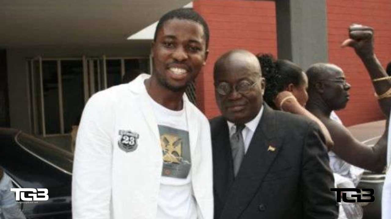 A-Plus and Nana Addo pose for a photo