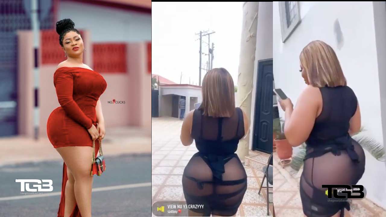 Actress Kisa Gbekle with her liposuction backside