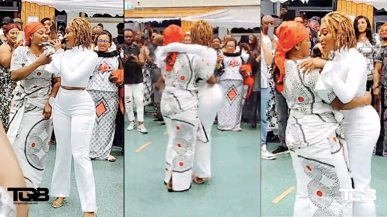 Wendy Shay performs with her mom at an event