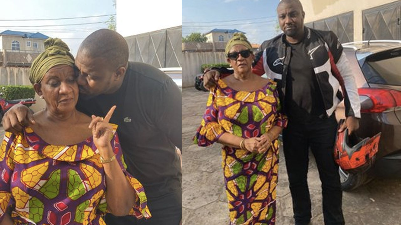 Who is John Dumelo's mother?