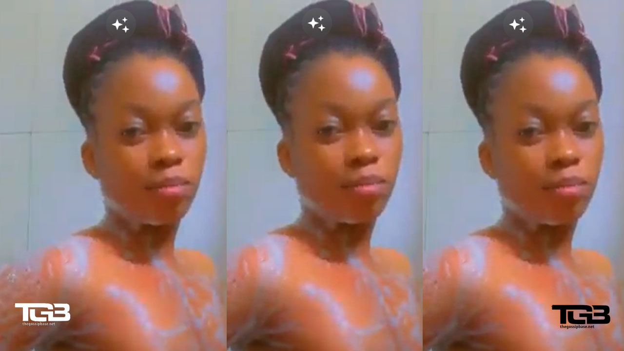 Lady on Tiktok goes live whiles taking her bath