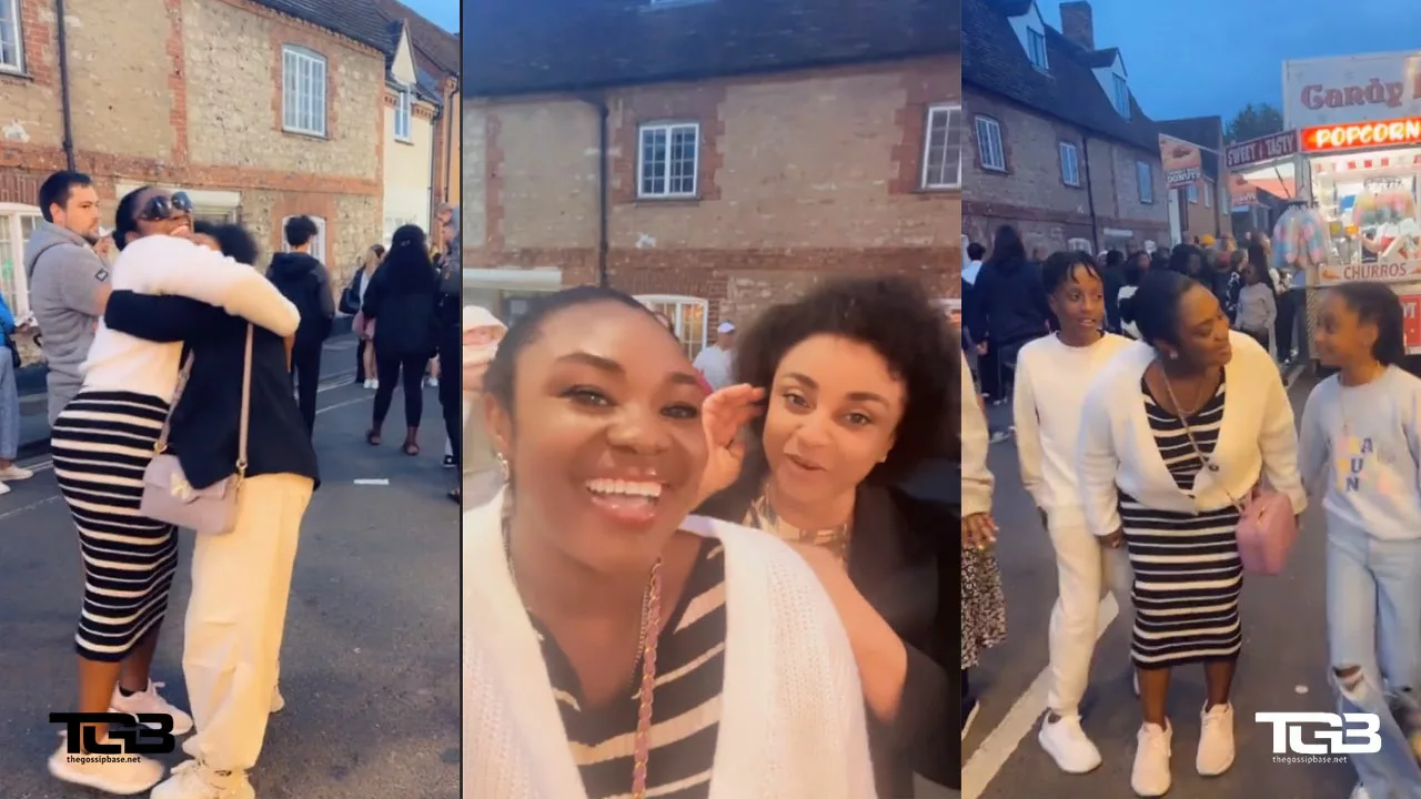 Emelia Brobbey and Asamoah Gyan's ex-wife hang out in London